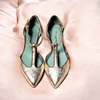 Paola D'arcano Ballet Flat - Gold Timeless Marthas Vineyard