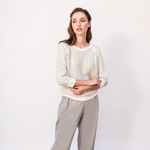 Kash Cashmere Sweater with Metallic Thread Timeless Martha's Vineyard