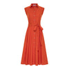 Rosso35 Sleeveless Waist-Tie Shirt Dress Timeless Martha's Vineyard