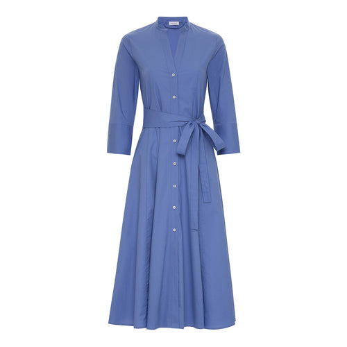 Rosso35 Waist-Tie Shirt Dress Light Blue Timeless Martha's Vineyard