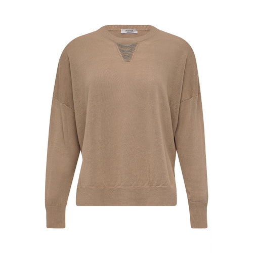 Peserico Embellished Knit Sweater - Camel Timeless Martha's Vineyard