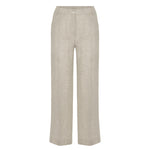 Purotatto Wide Leg Linen Trousers -Taupe Timeless Martha's Vineyard