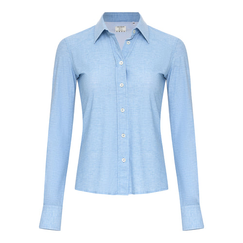 Caliban Skin-Like Button Down Chambray Timeless Martha's Vineyard