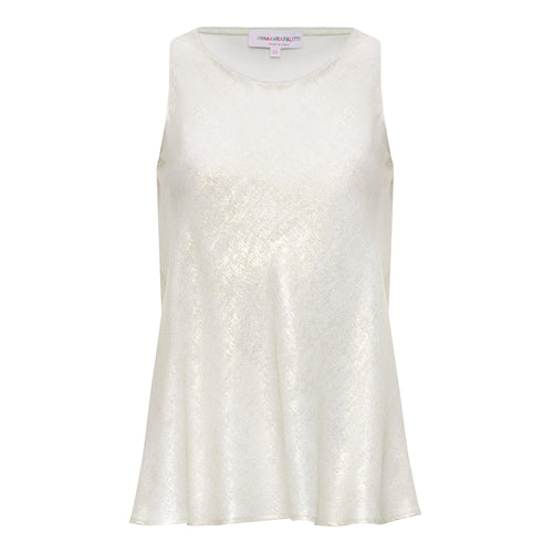 Anna Maria Paletti Metallic Tank Top - Timeless Martha's Vineyard