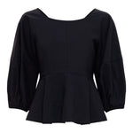 Meimeij Puff Sleeve Peplum Blouse Timeless Martha's Vineyard