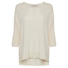 Silk Boat Neck Sweater - Cream