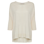 Silk Boat Neck Sweater - Cream