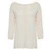 Silk Boat Neck Sweater - Cream