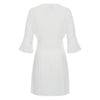 Edward Achour Ivory Pleated Dress Timeless Martha's Vineyard 