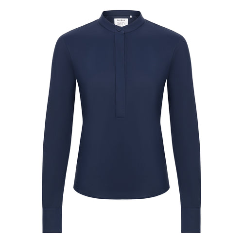 Caliban Skin-Like Blouse - Navy Timeless Martha's Vineyard