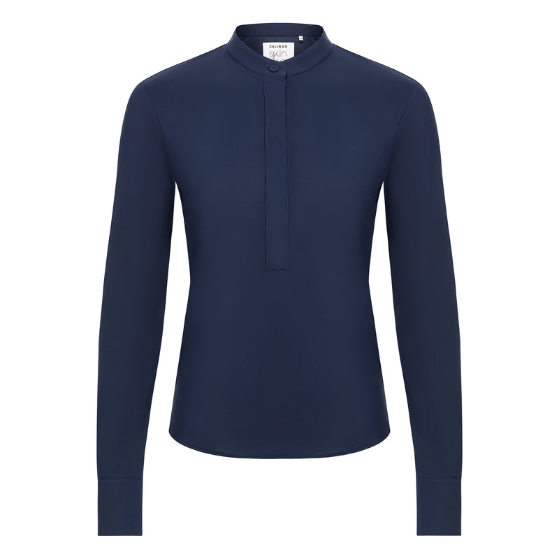 Caliban Skin-Like Blouse - Navy Timeless Martha's Vineyard