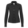 Caliban Skin Like Fitted Button Down Shirt - Black Timeless Martha's Vineyard