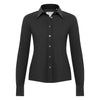 Caliban Skin Like Fitted Button Down Shirt - Black Timeless Martha's Vineyard