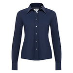 Caliban Skin-Like Button Down Shirt - Navy Timeless Martha's Vineyard