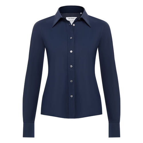 Caliban Skin-Like Button Down Shirt - Navy Timeless Martha's Vineyard