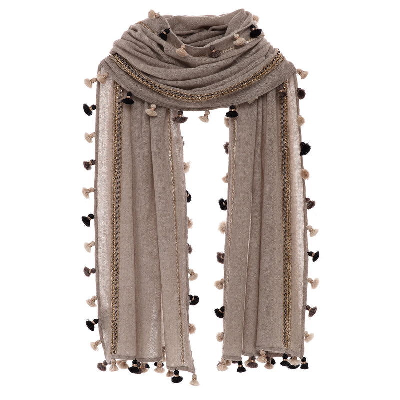 Pom Pom Scarf - Timeless Martha's Vineyard