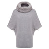 Kash Poncho with Fur Collar - Light Grey Timeless Martha's Vineyard