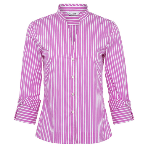 Caliban Pink and White Striped Blouse Timeless Martha's Vineyard