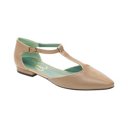 Paola D'arcano Ballet Flat - Taupe Timeless Marthas Vineyard