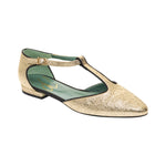 Paola D'arcano Ballet Flat - Gold Timeless Marthas Vineyard