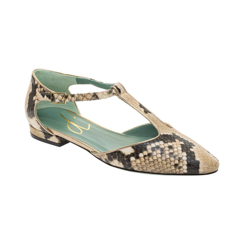 Paola D'arcano Ballet Flat - Python Timeless Marthas Vineyard