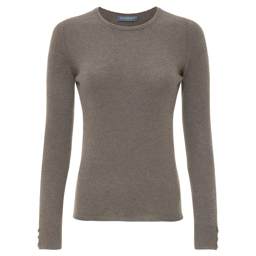 Moray Broughton Crew Neck - Boar Brown Timeless Martha's Vineyard