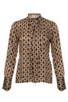 Guglielminotti Silk Self Tie Blouse Leopard Timeless Martha's Vineyard
