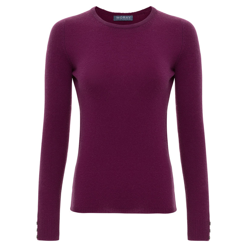 Moray Cashmere Crewneck Beetroot Timeless Martha's Vineyard