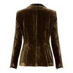 T.ba Mariane Velvet Jacket - Olive Timeless Martha's Vineyard