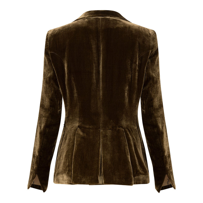 T.ba Mariane Velvet Jacket - Olive Timeless Martha's Vineyard