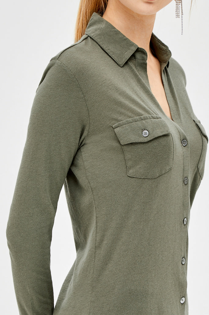 Majestic Filatures Cotton Cashmere Button Down Shirt Timeless Martha's Vineyard 