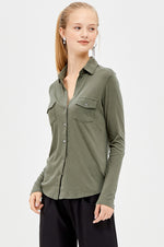 Majestic Filatures Cotton Cashmere Button Down Shirt Timeless Martha's Vineyard 