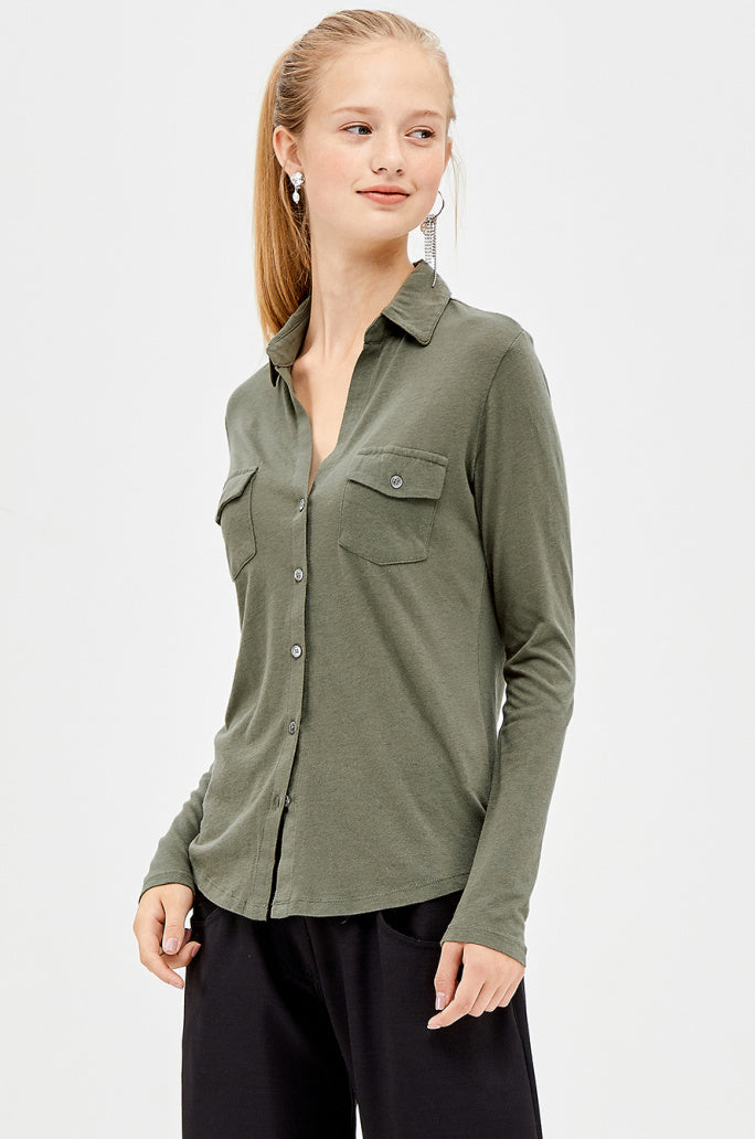 Majestic Filatures Cotton Cashmere Button Down Shirt Timeless Martha's Vineyard 