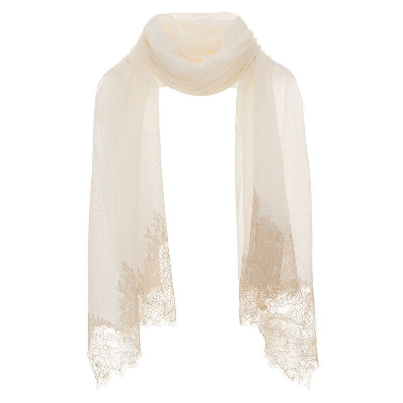 Scarf with lace deals trim